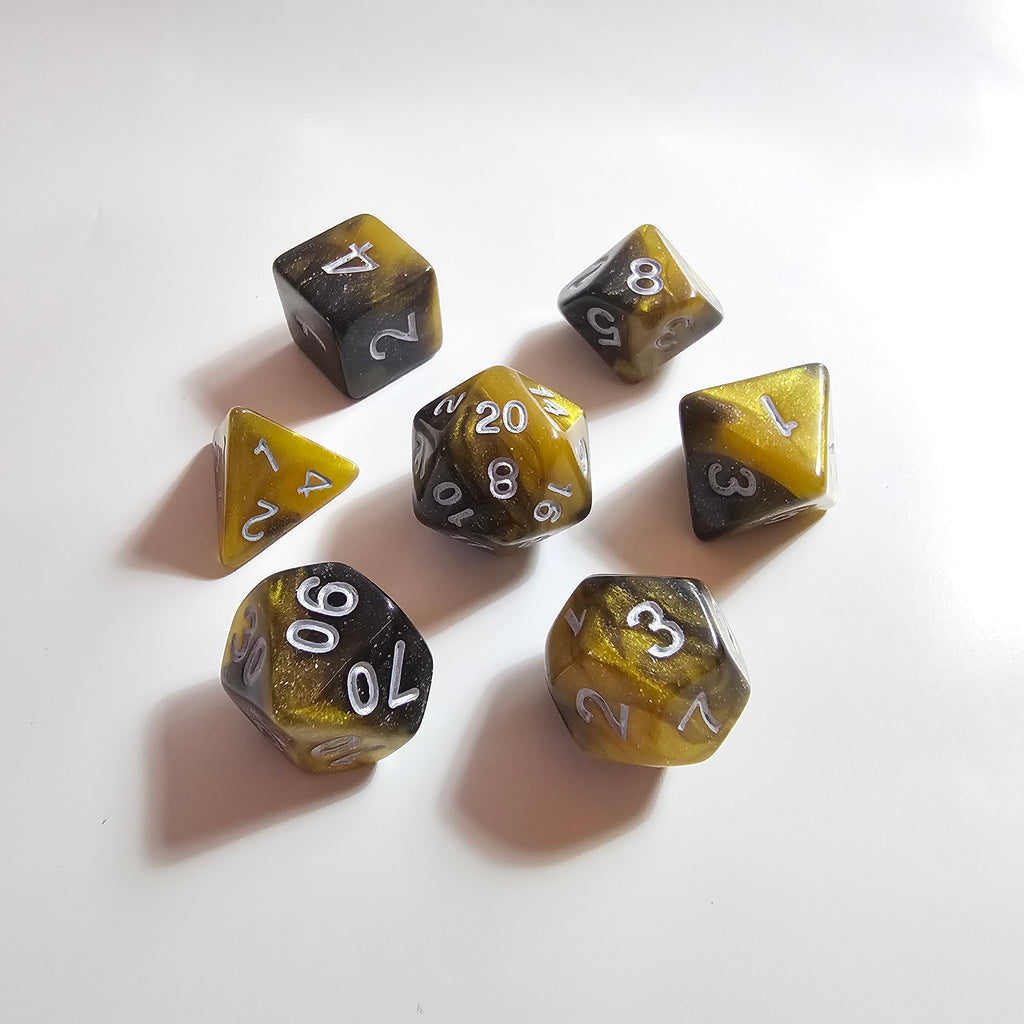 Set di dadi in acrilico Shadowgold