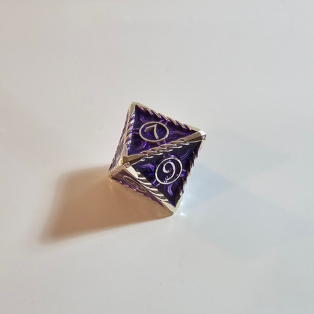 Set di dadi in metallo pieno Astral Violet