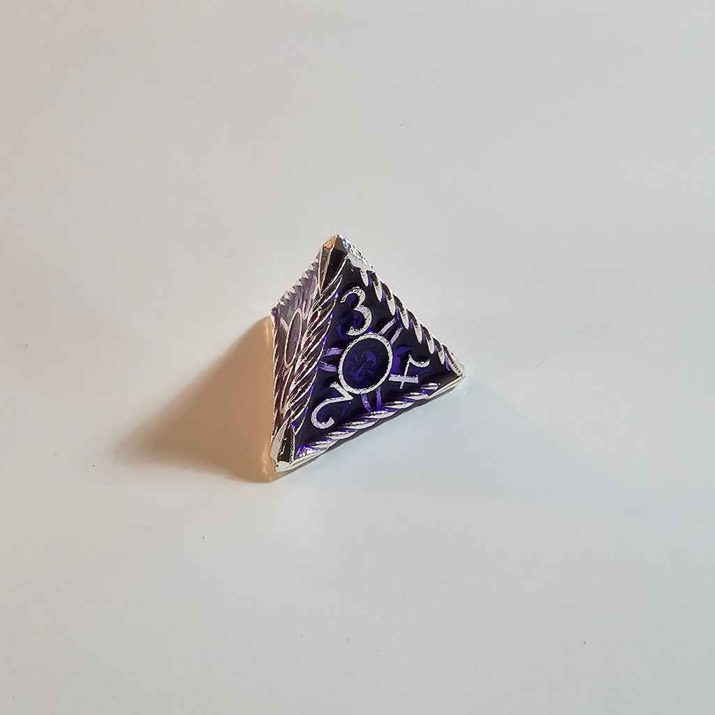 Set di dadi in metallo pieno Astral Violet