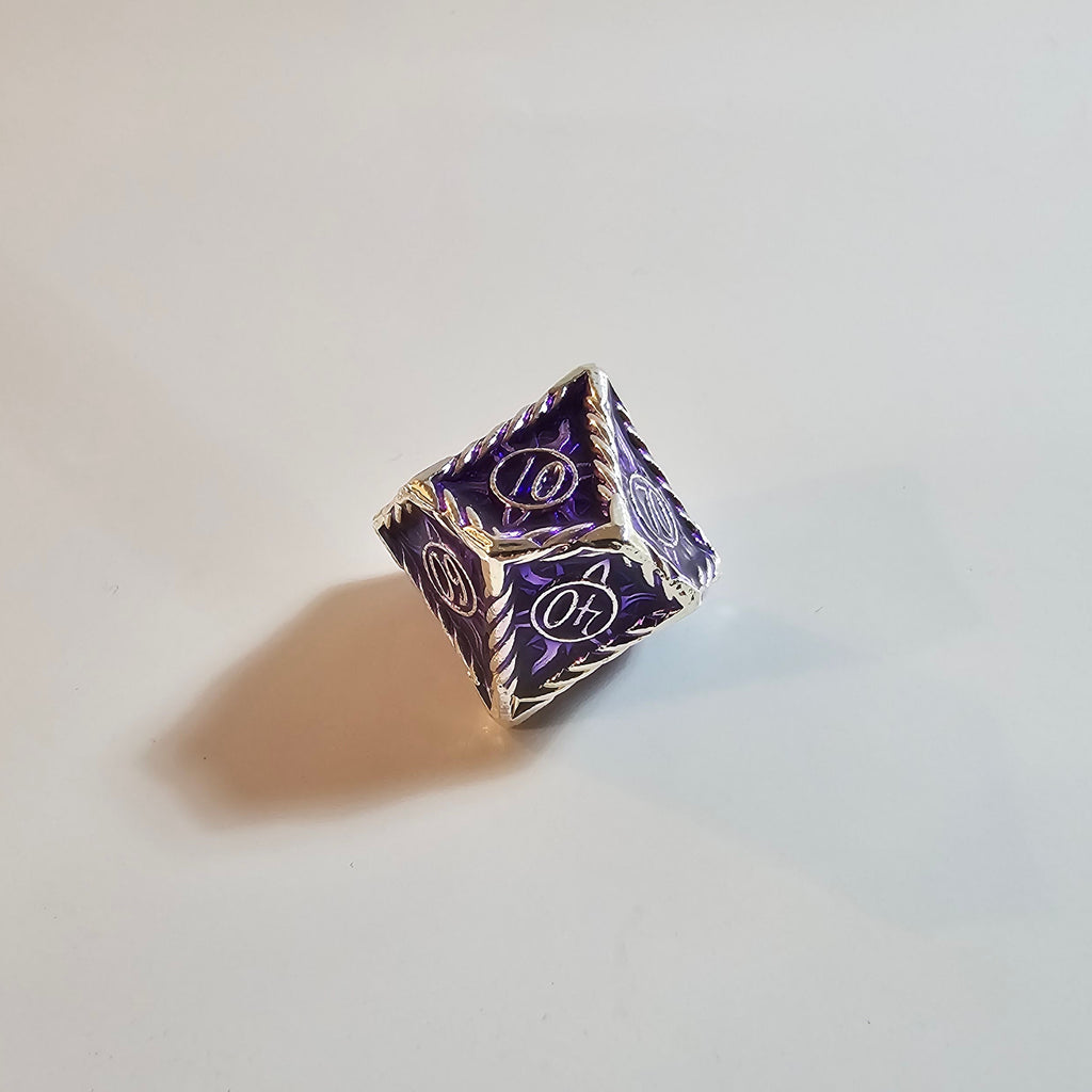 Set di dadi in metallo pieno Astral Violet