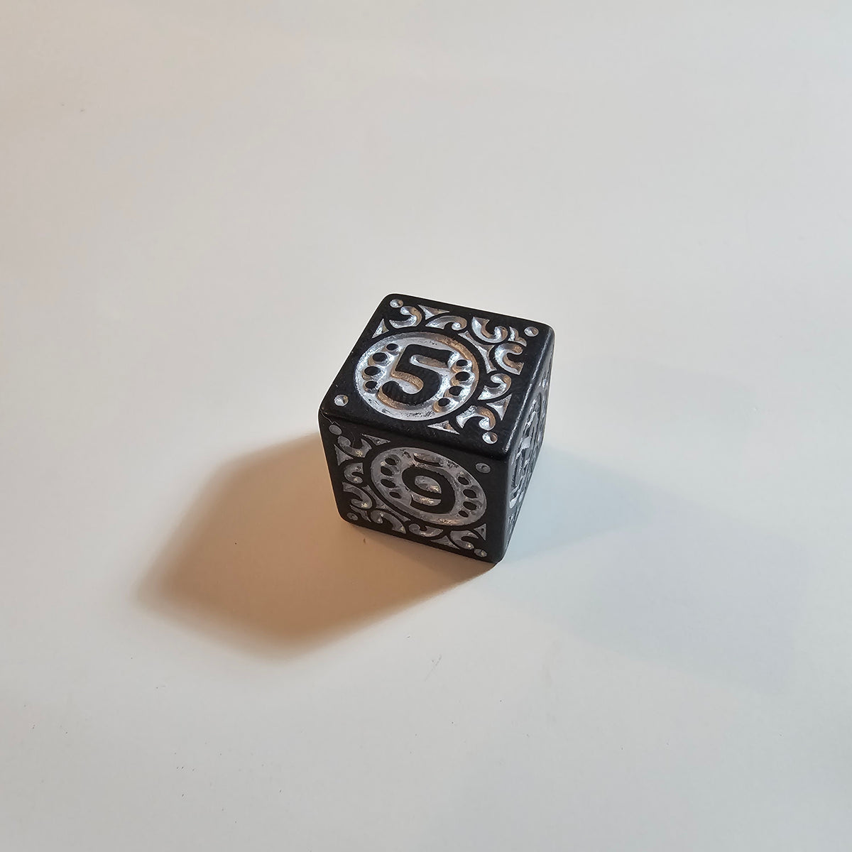 White Celtic Acrylic Dice Set