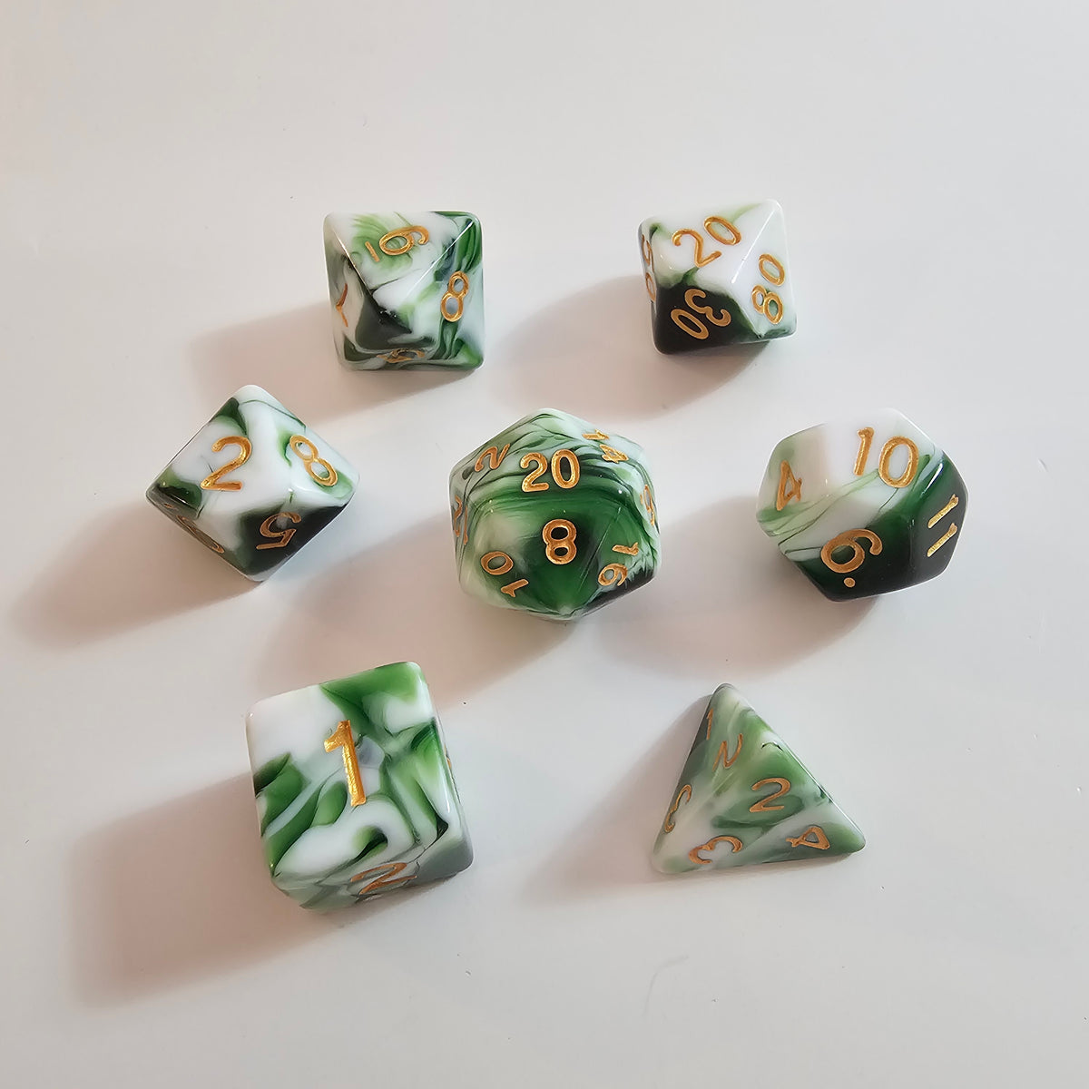Smaragd-Schleier Acryl-Würfelset