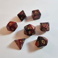 Set di dadi in acrilico intagliato rosso