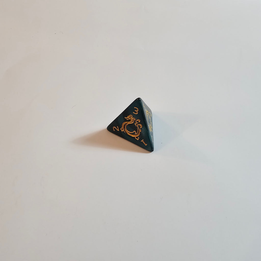 Set de dés en acrylique vert mystique
