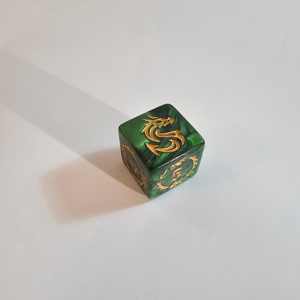 Set di dadi in acrilico Drago Verde