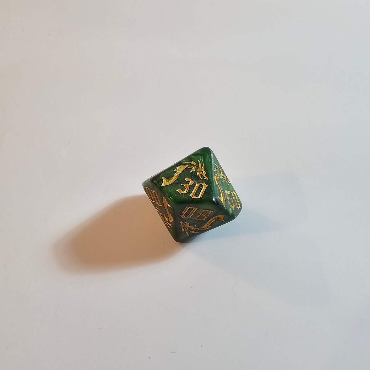 Set di dadi in acrilico Drago Verde