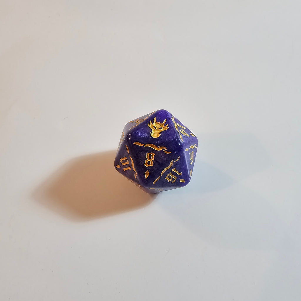 Set de dados acrílicos del Dragón Púrpura