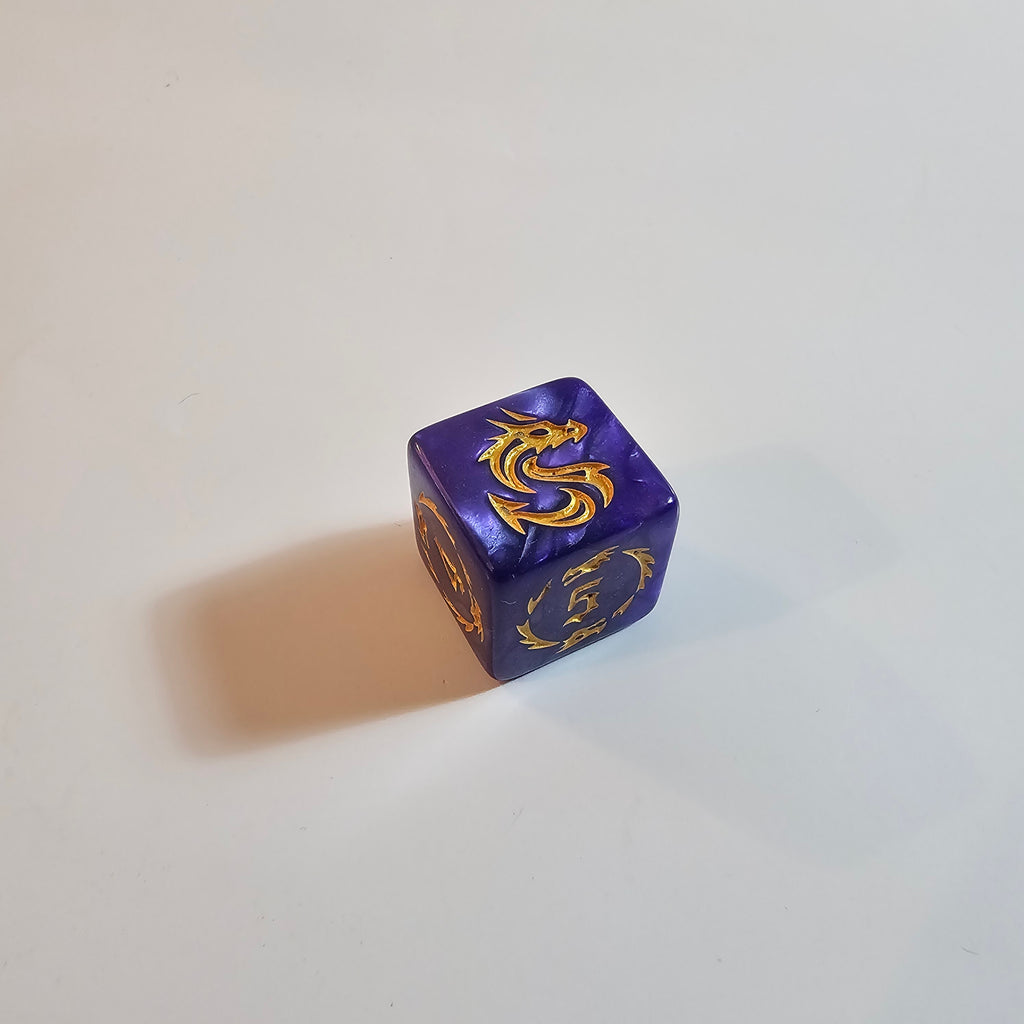 Set de dados acrílicos del Dragón Púrpura