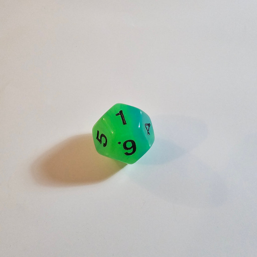 Set di dadi in acrilico Alchemist Green Glow