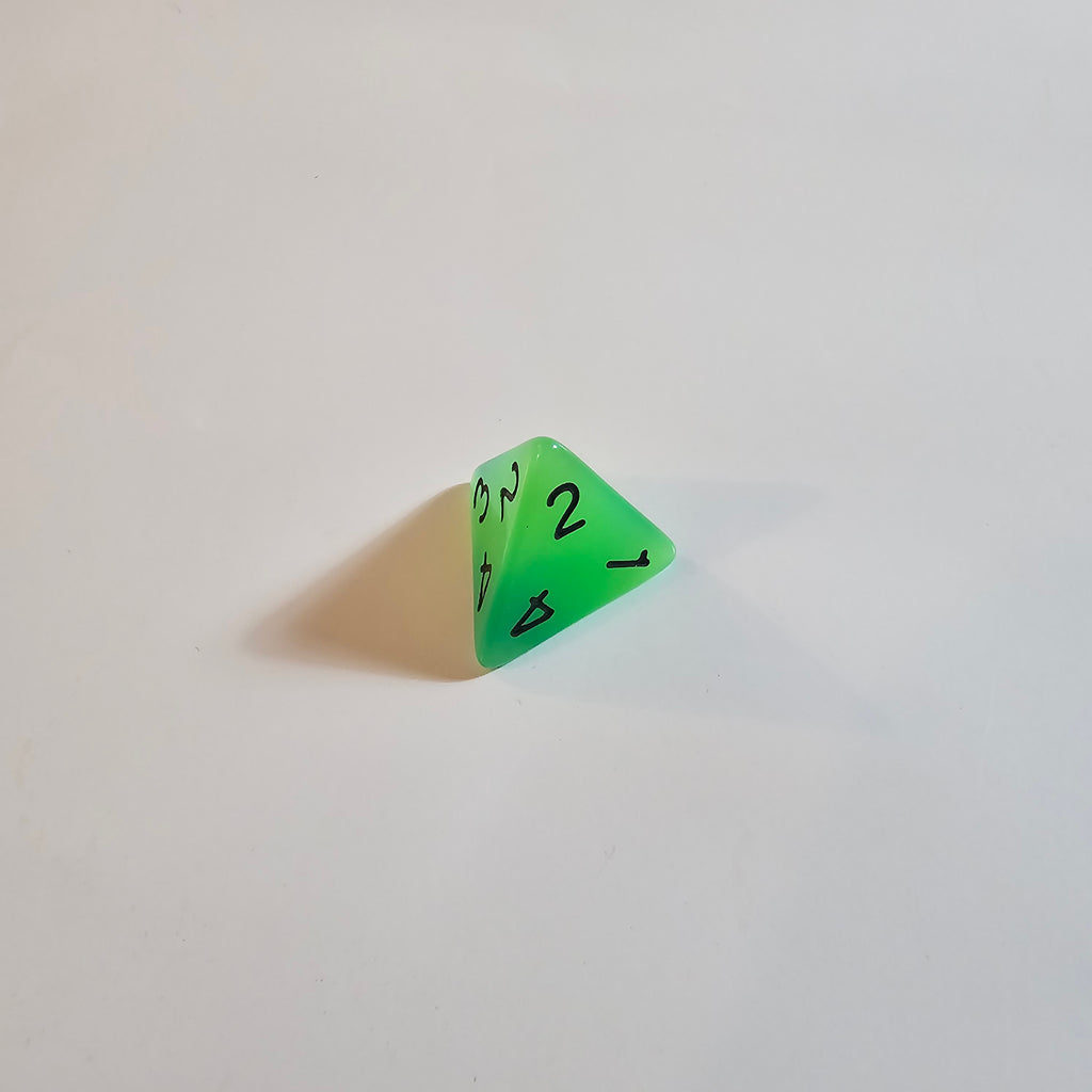 Set di dadi in acrilico Alchemist Green Glow