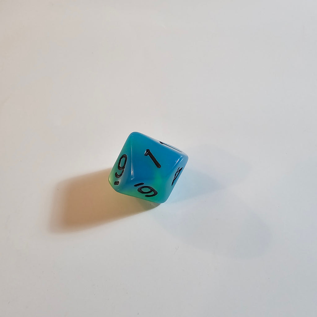 Set di dadi in acrilico Alchemist Green Glow