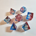 Cosmic Firestorm Liquid Core Resin Würfelset