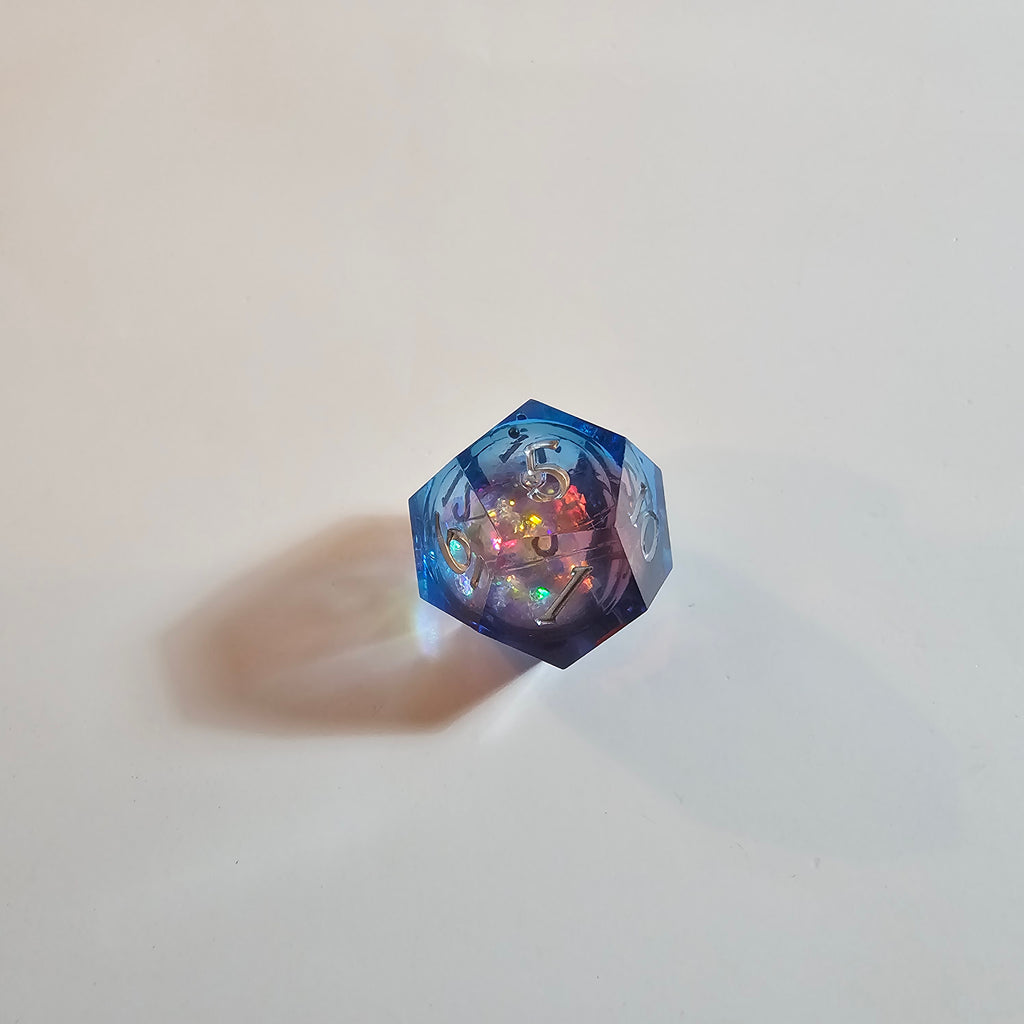 Cosmic Firestorm Liquid Core Resin Würfelset