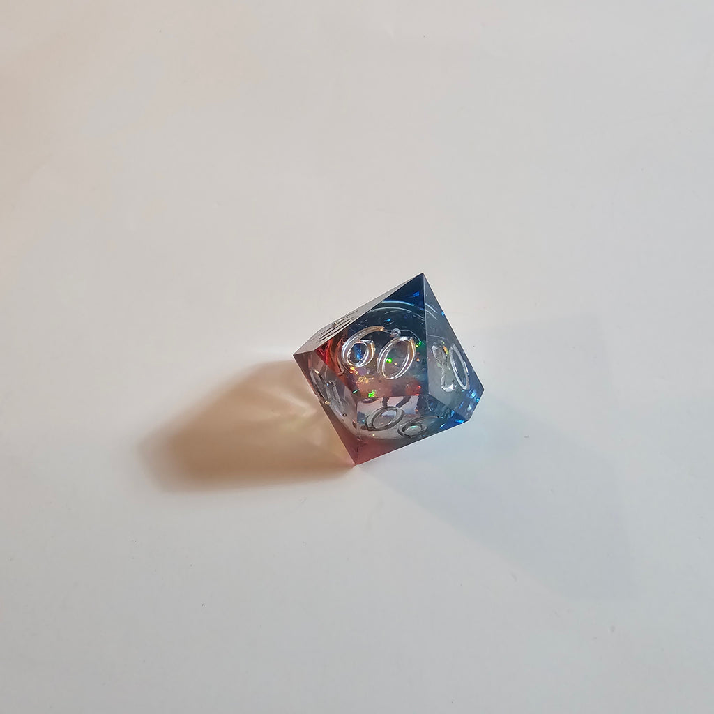 Cosmic Firestorm Liquid Core Resin Würfelset