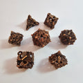 Set de dados de metal hueco Copper Wing Dragons