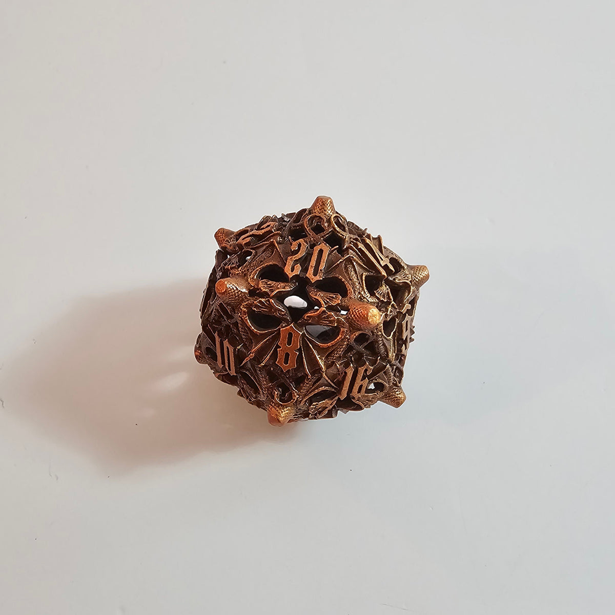 Set de dados de metal hueco Copper Wing Dragons