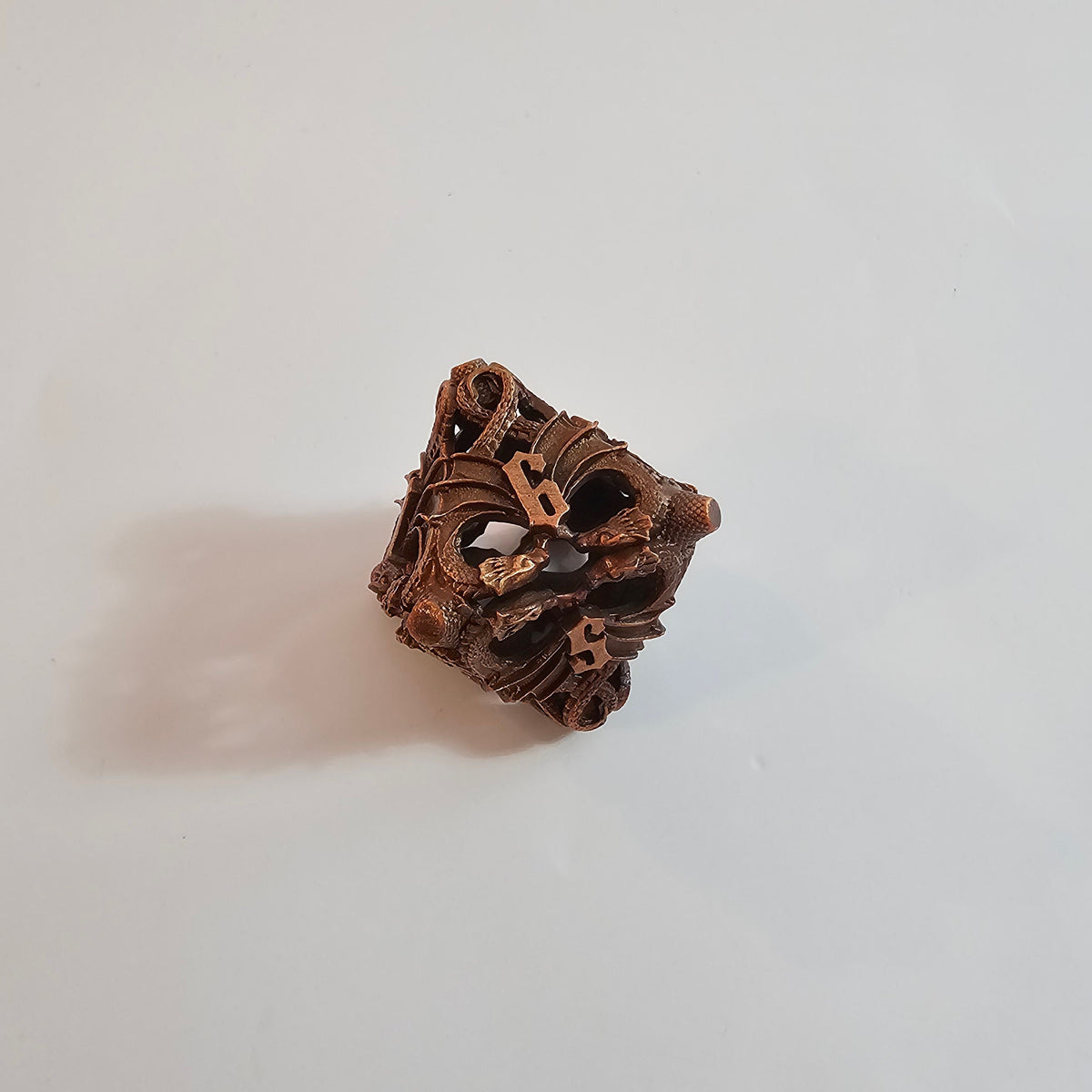 Set de dados de metal hueco Copper Wing Dragons