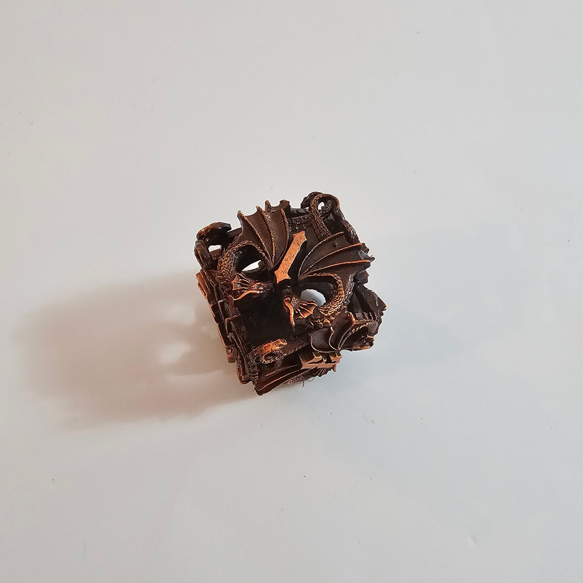 Set de dados de metal hueco Copper Wing Dragons