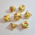 Gold Blossom Solid Metal Dice Set