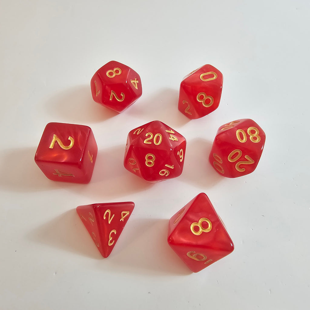 Ensemble de dés en acrylique Emberkiss