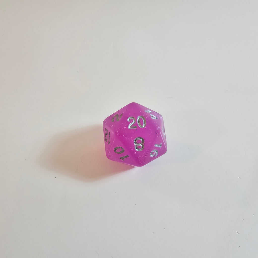 Magenta-Nebel Acryl-Würfelset