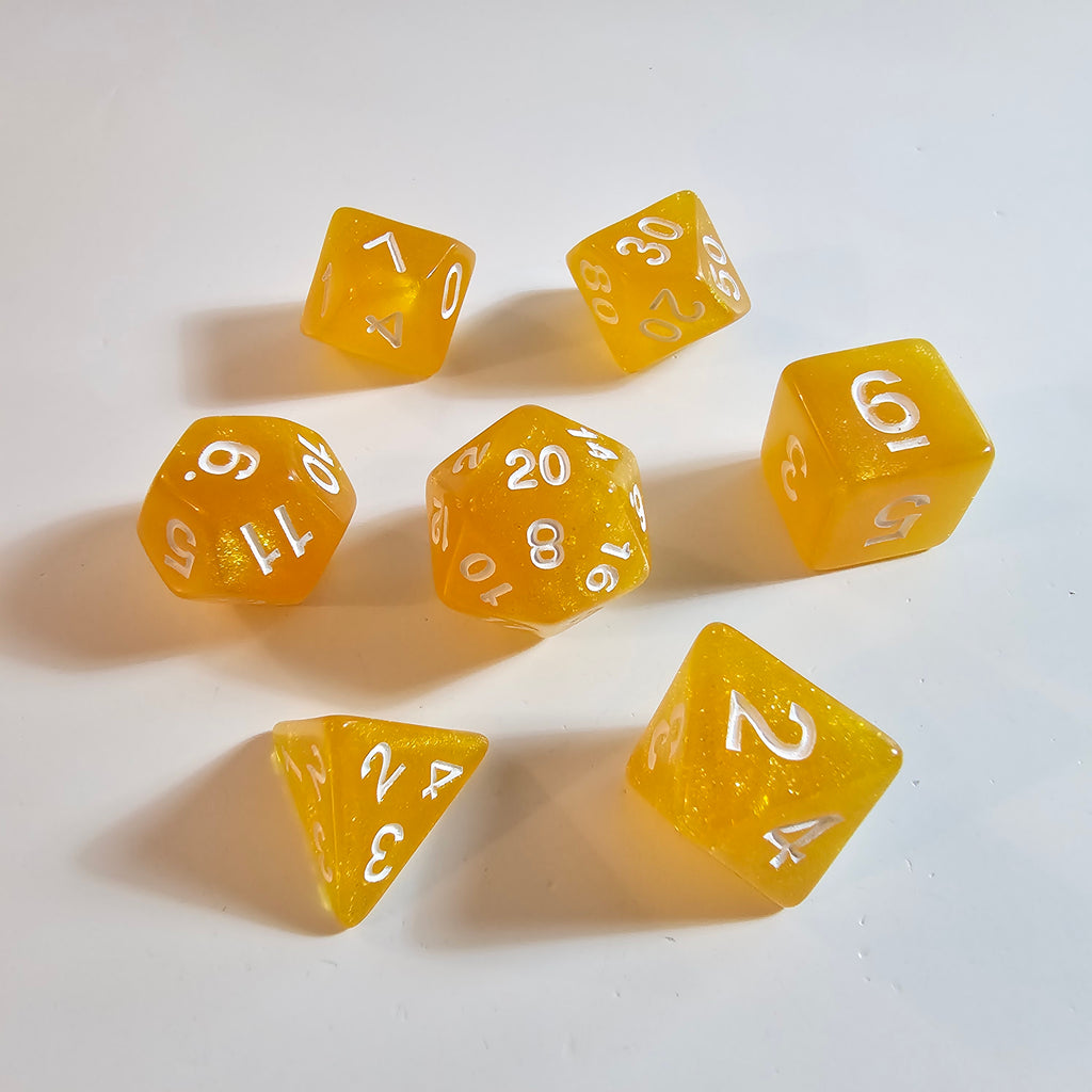 Juego de dados de acrílico Honeygold