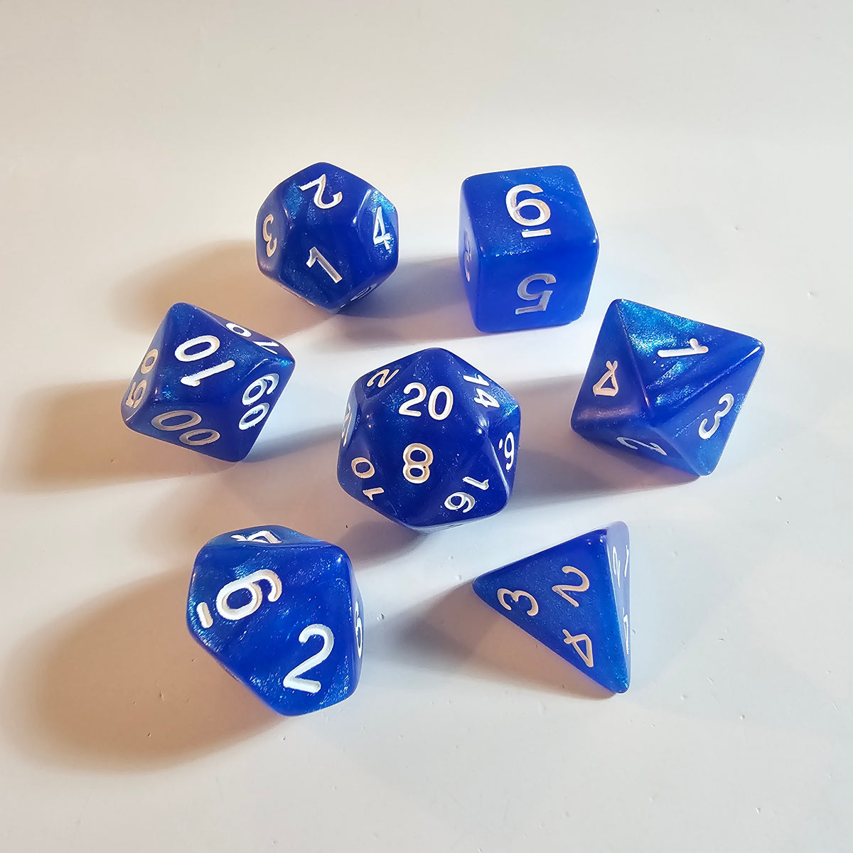 Set di dadi in acrilico Sapphire Drift
