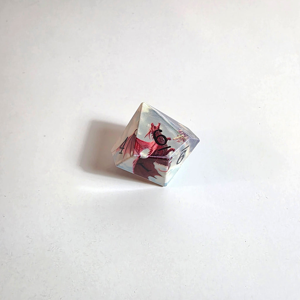 Soaring Dragon Sharp Edge Resin Dice Set
