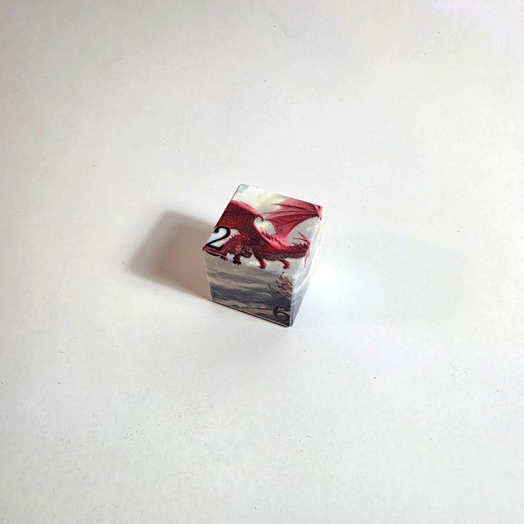 Soaring Dragon Sharp Edge Resin Dice Set