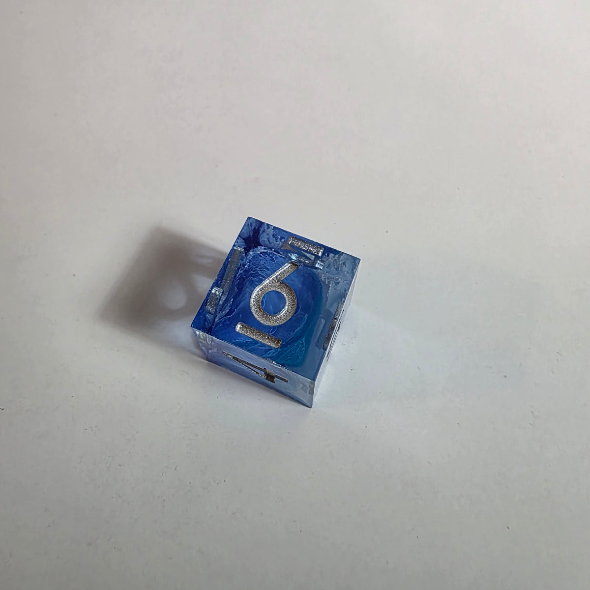 Deep Blue Waves Handmade Resin Dice Set