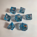 Set de dés en résine faits main motif poisson koï