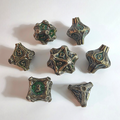 Jeu de dés en métal massif motif nœud druidique