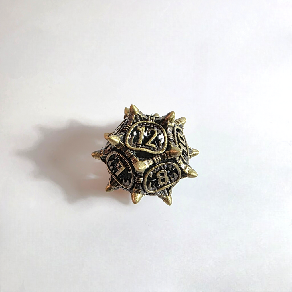 Snarling Mimic Hohlmetall-Würfelset in Antikgold