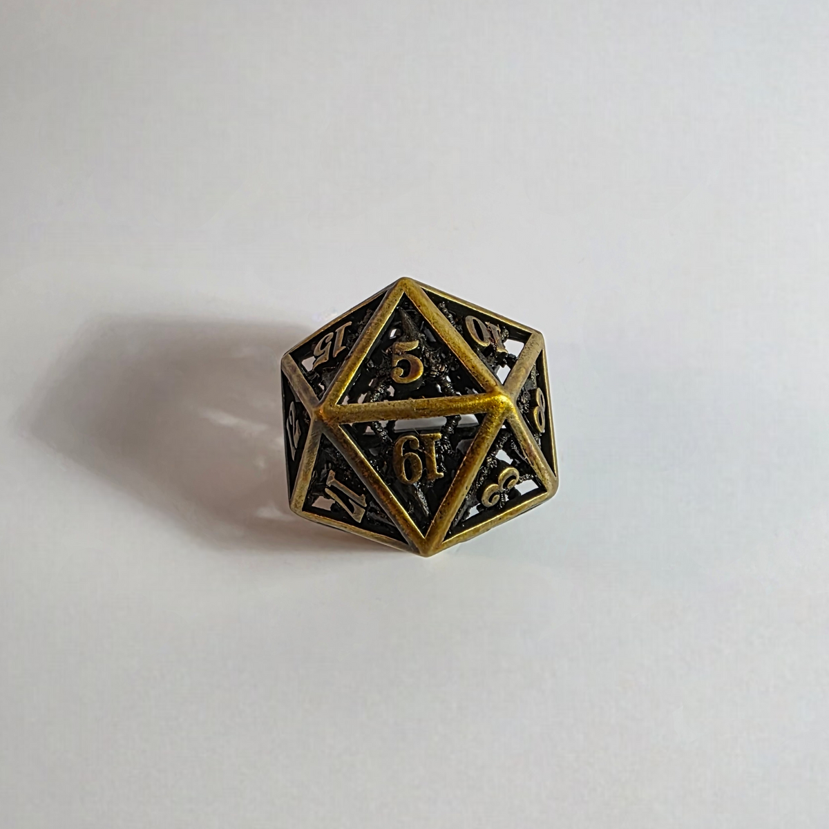 Cross Guard Hollow Metal Dice Set