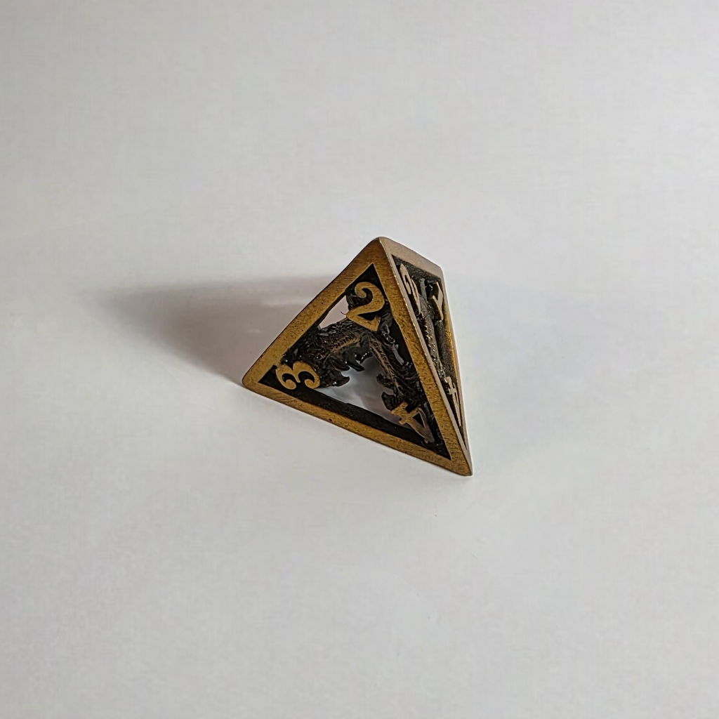 Cross Guard Hollow Metal Dice Set