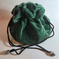 Sacchetto per dadi in peluche verde