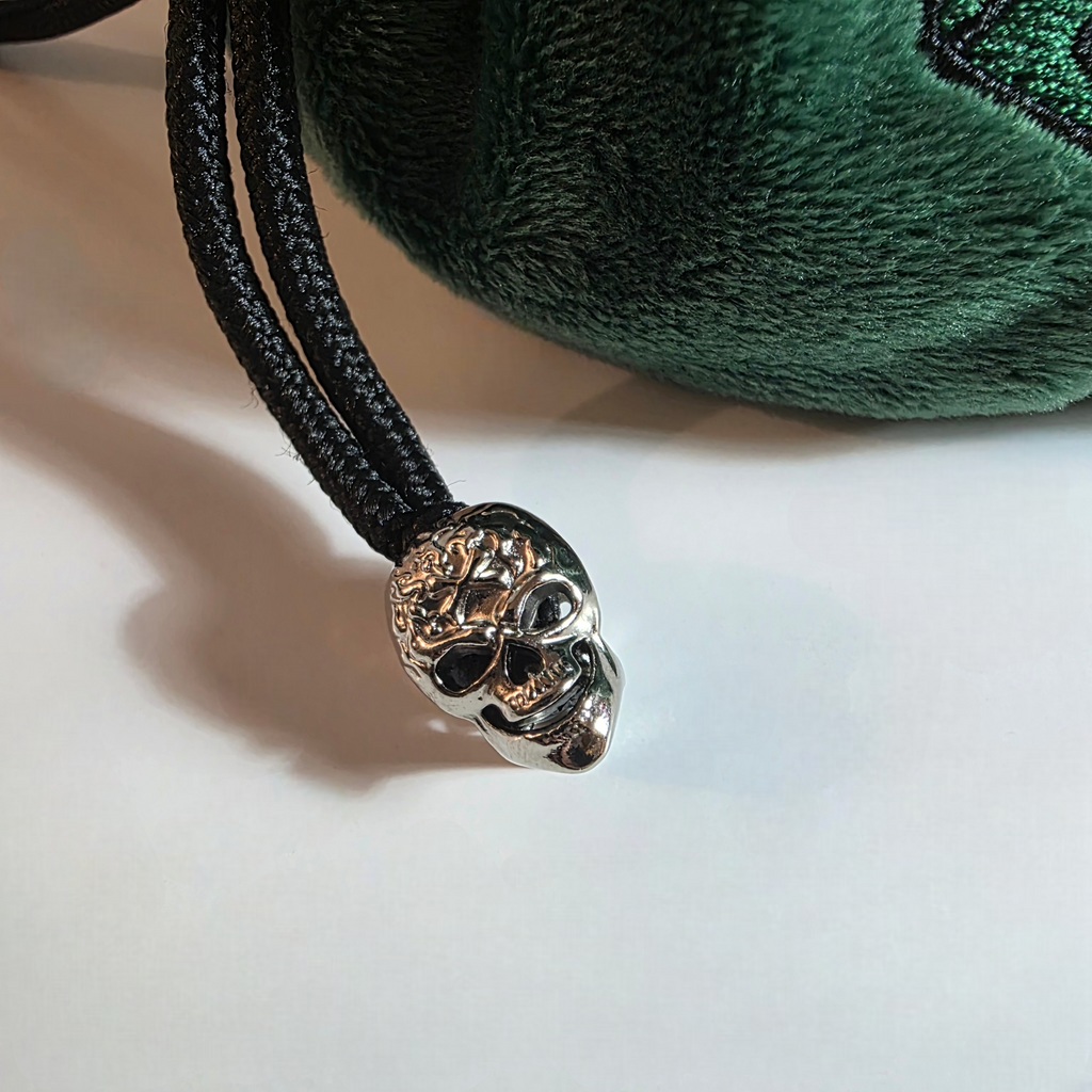 Sacchetto per dadi in peluche verde