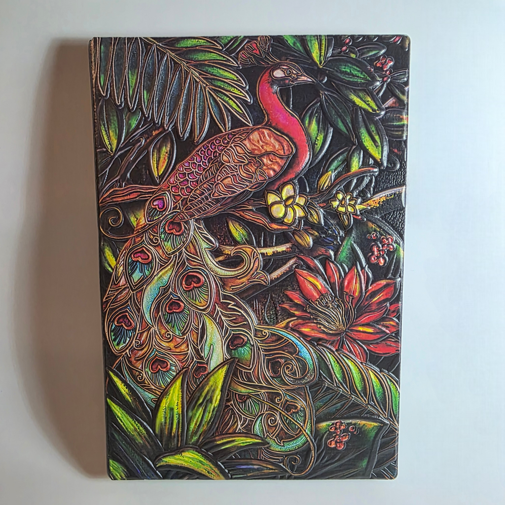Carnet Paon coloré