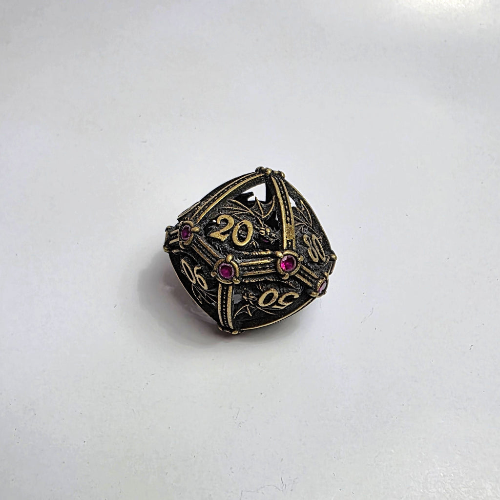 Ruby Dragonguard Hohlmetall-Würfelset