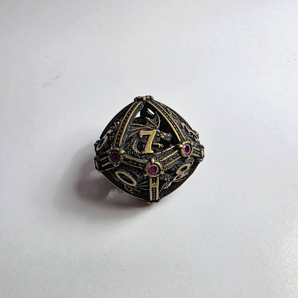 Ruby Dragonguard Hohlmetall-Würfelset
