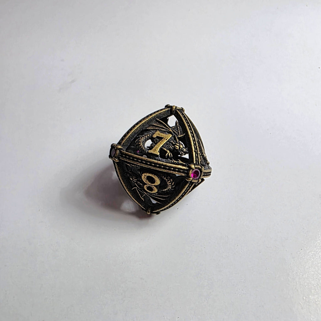 Ruby Dragonguard Hohlmetall-Würfelset