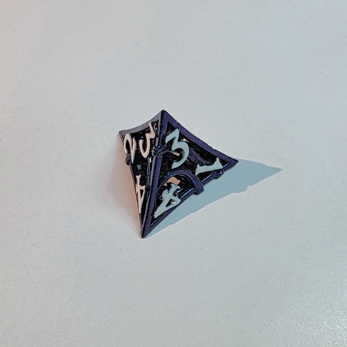 Blue Elemental Hollow Metal Dice Set