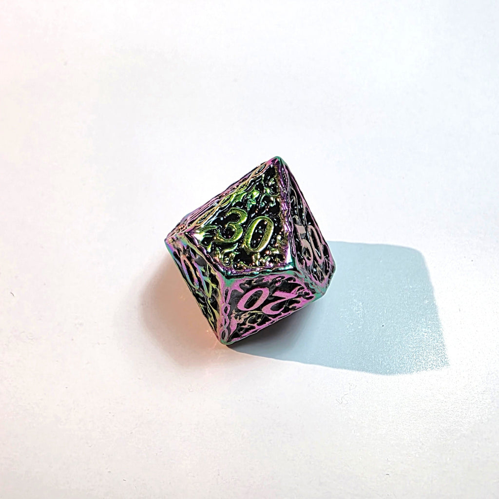 Set di dadi in metallo massiccio Chromatic Ruin