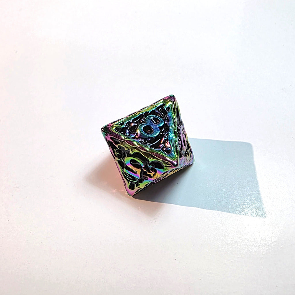 Set di dadi in metallo massiccio Chromatic Ruin
