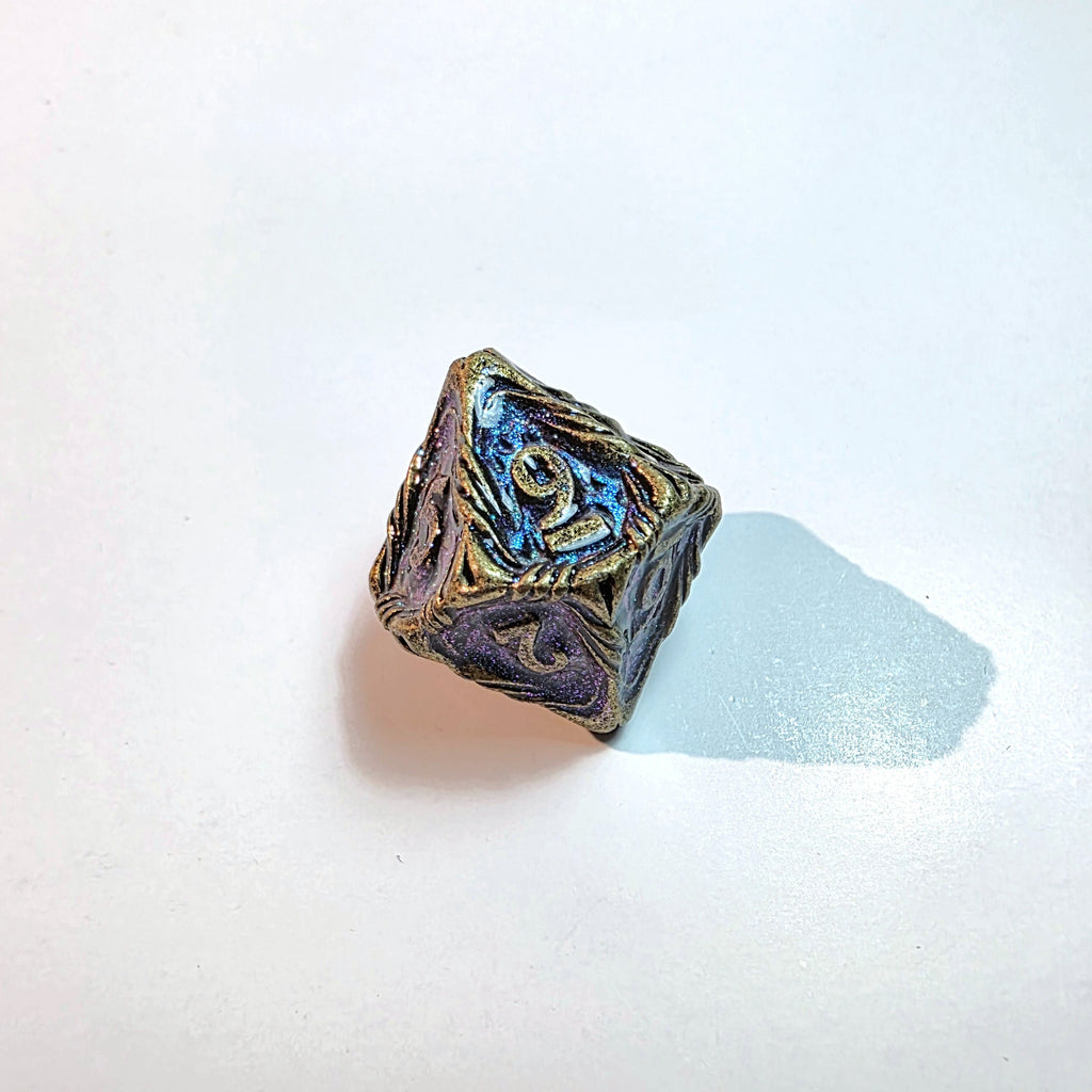 Set di dadi in metallo pieno Azure Wild