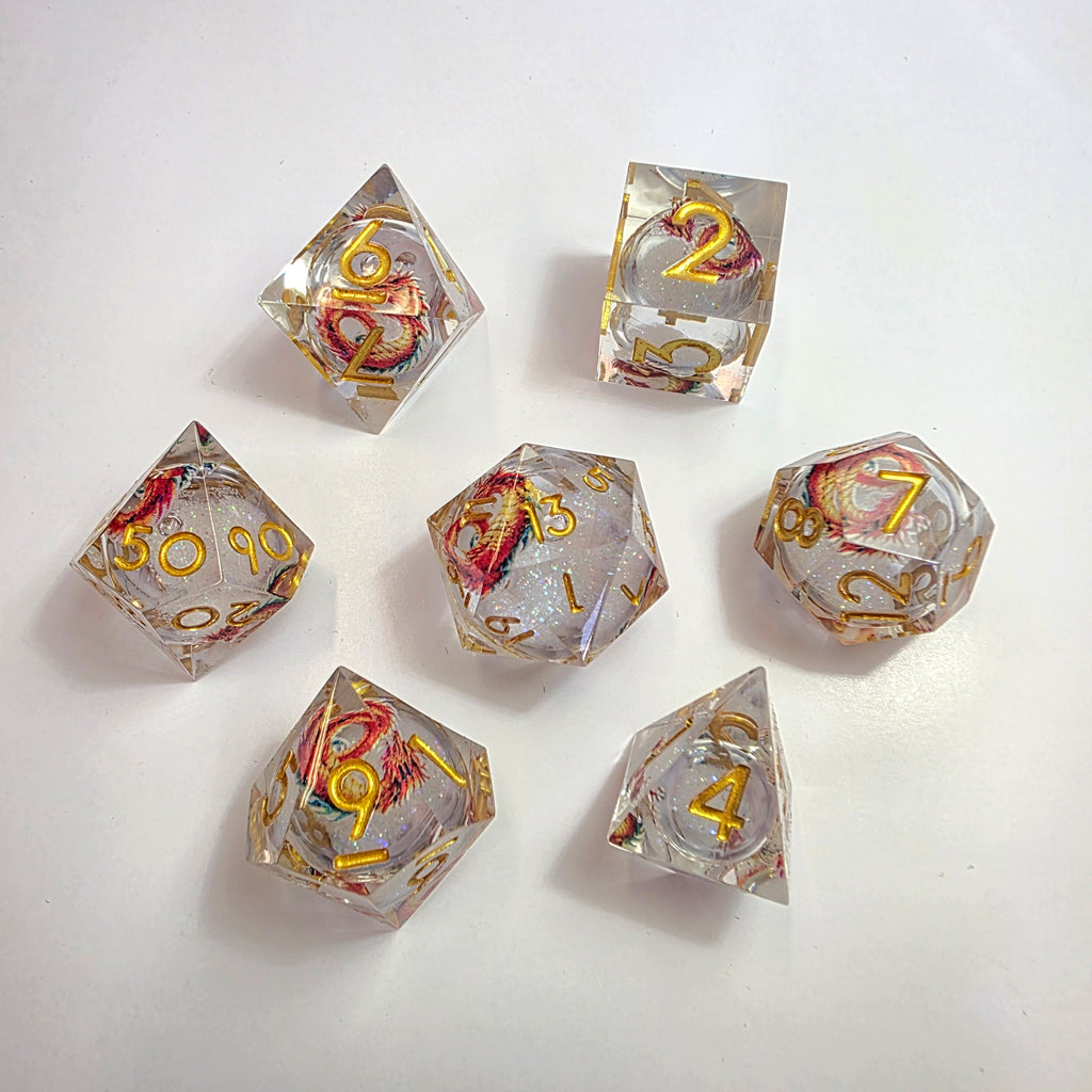 Комплект зарчета от смола с течна сърцевина „Червен драконов огън“