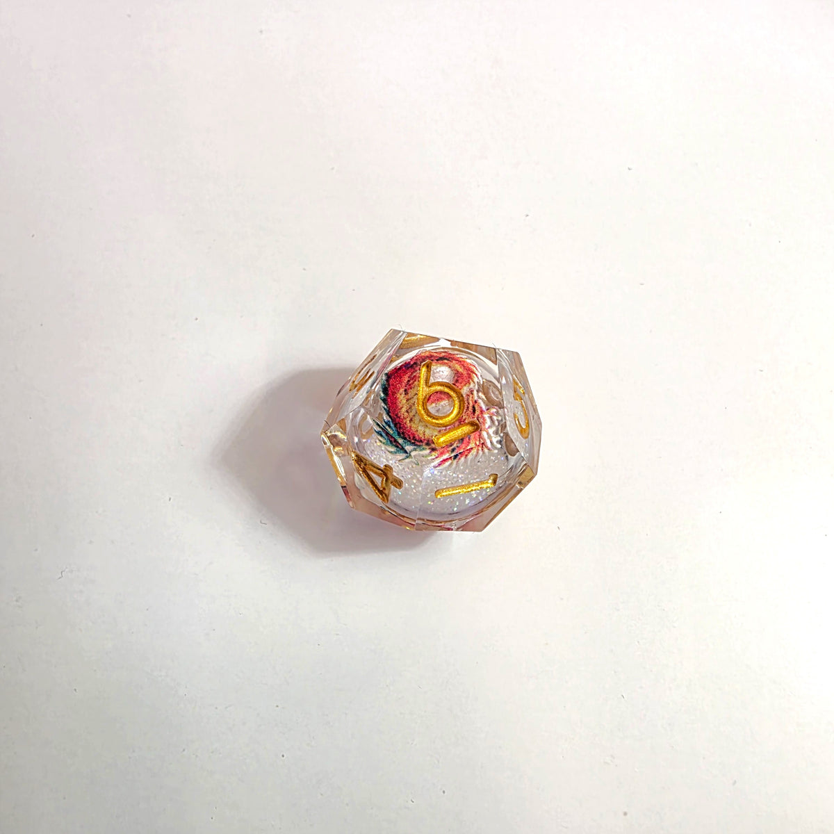 Red Dragonfire Liquid Core Resin Dice Set