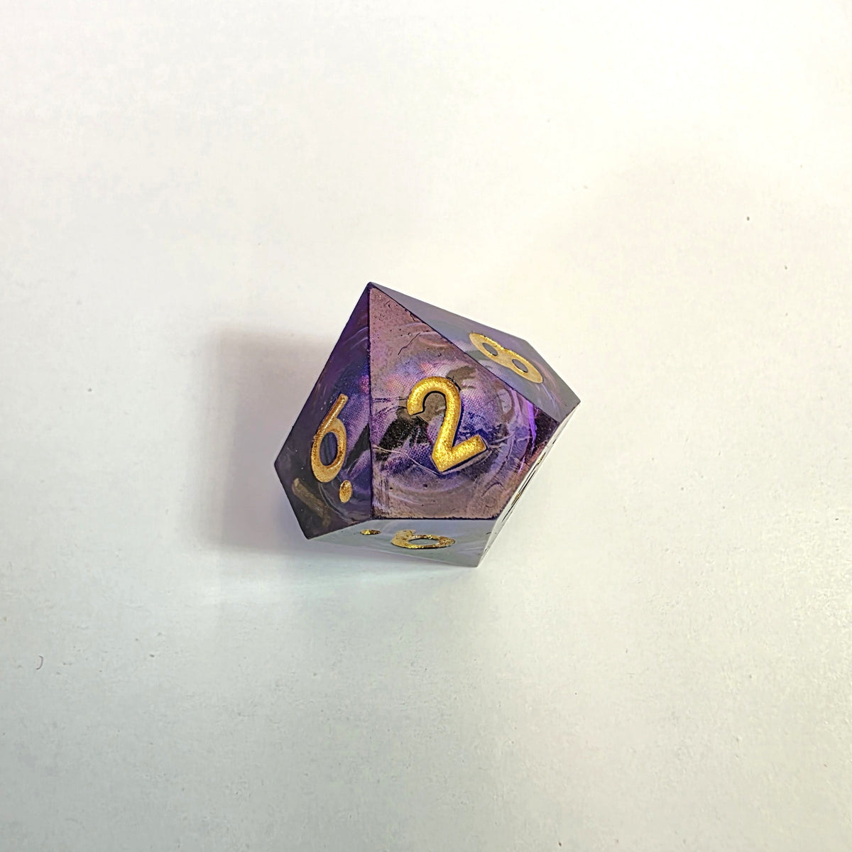 Purple Dragon Eye Liquid Core Resin Dice Set