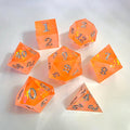 Set di dadi in resina a spigoli vivi Peachy Dream