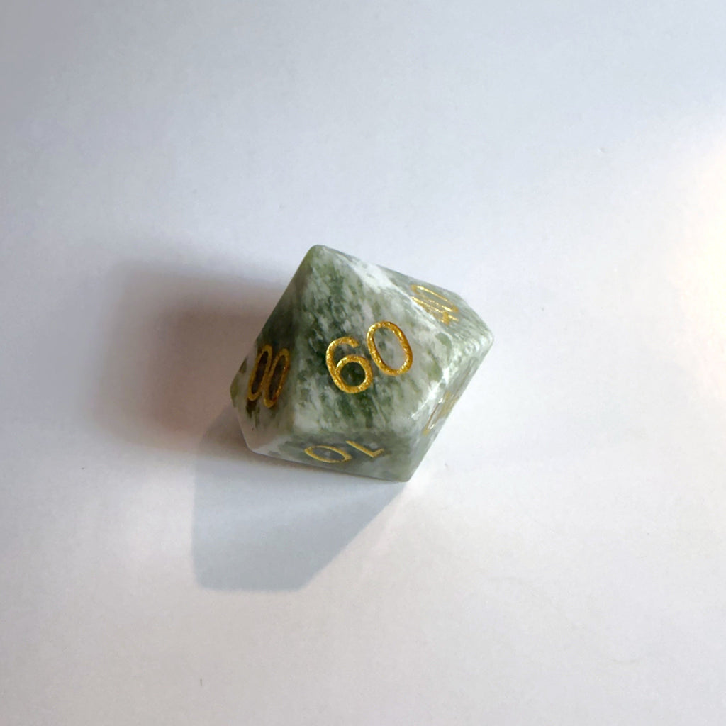 New Age Jade Gemstone Dice Set